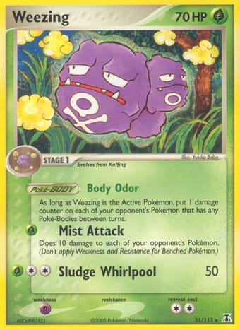 Weezing EX Delta Species Pokemon Card