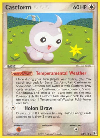 Castform EX Delta Species Pokemon Card