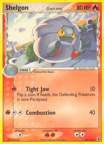 Shelgon δ EX Delta Species Pokemon Card