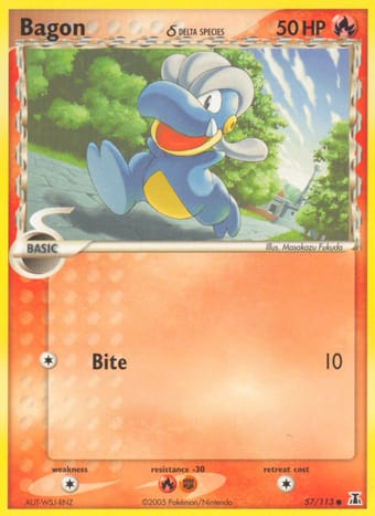 Bagon δ EX Delta Species Pokemon Card
