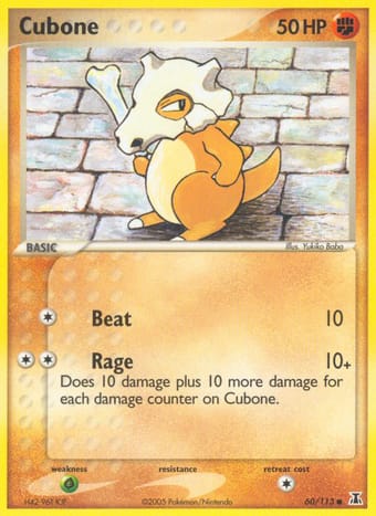 Cubone EX Delta Species Pokemon Card
