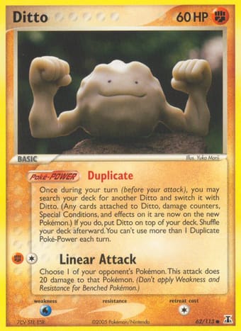 Ditto EX Delta Species Pokemon Card