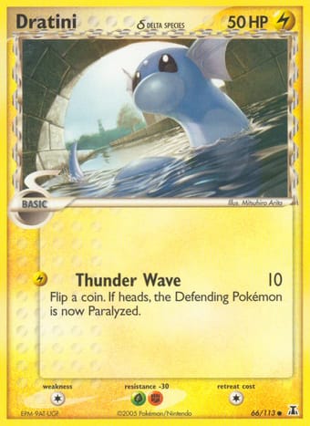 Dratini δ EX Delta Species Pokemon Card