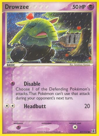 Drowzee EX Delta Species Pokemon Card