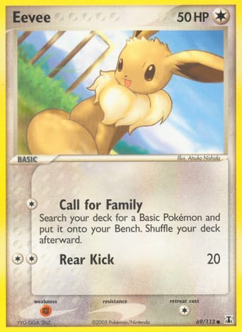 Eevee EX Delta Species Pokemon Card