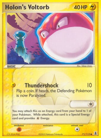 Holon's Voltorb EX Delta Species Pokemon Card