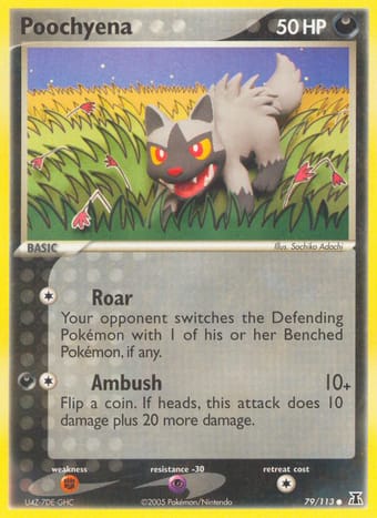 Poochyena EX Delta Species Pokemon Card
