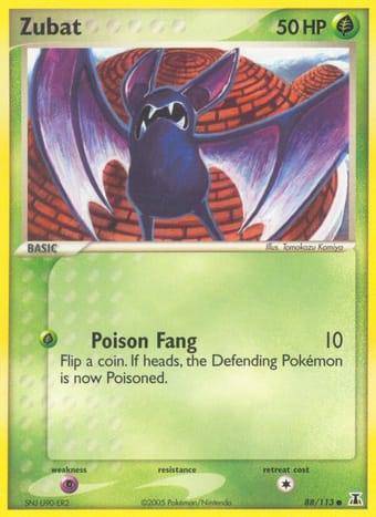 Zubat EX Delta Species Pokemon Card