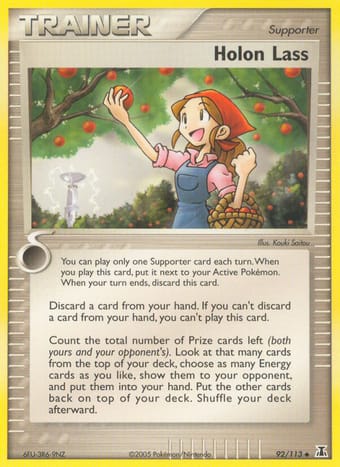 Holon Lass EX Delta Species Pokemon Card