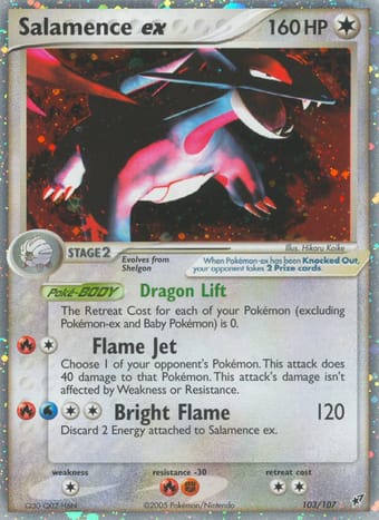 Salamence ex EX Deoxys Pokemon Card