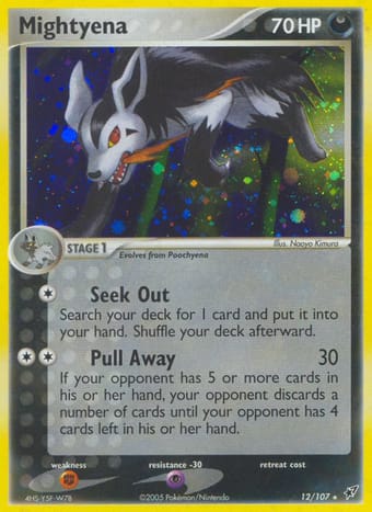 Mightyena EX Deoxys Pokemon Card