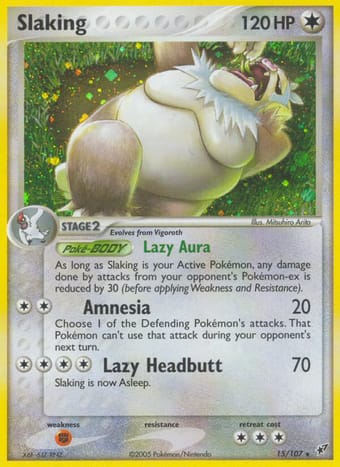 Slaking EX Deoxys Pokemon Card
