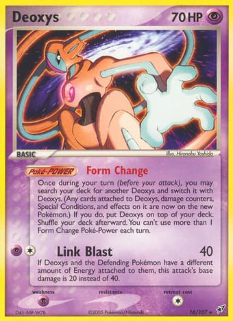 Deoxys EX Deoxys Pokemon Card
