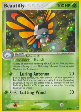Beautifly EX Deoxys Pokemon Card