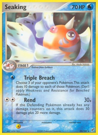 Seaking EX Deoxys Pokemon Card