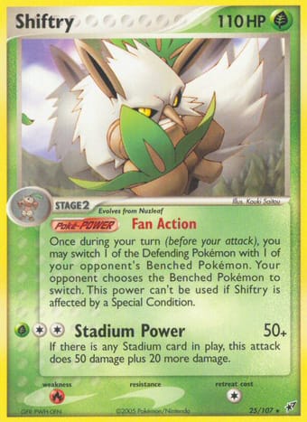 Shiftry EX Deoxys Pokemon Card