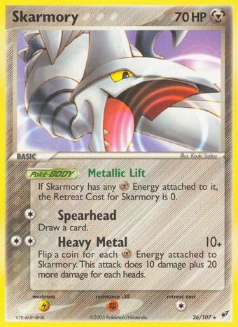 Skarmory EX Deoxys Pokemon Card