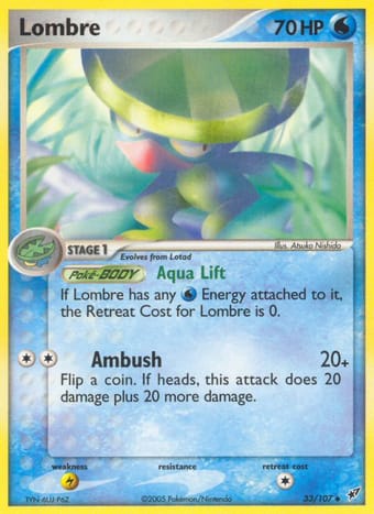 Lombre EX Deoxys Pokemon Card