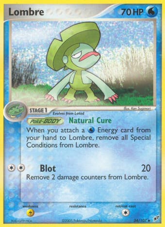 Lombre EX Deoxys Pokemon Card