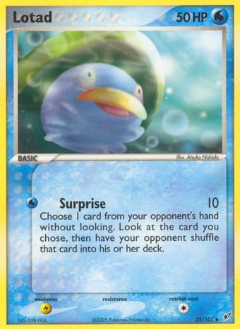 Lotad EX Deoxys Pokemon Card