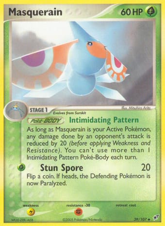 Masquerain EX Deoxys Pokemon Card