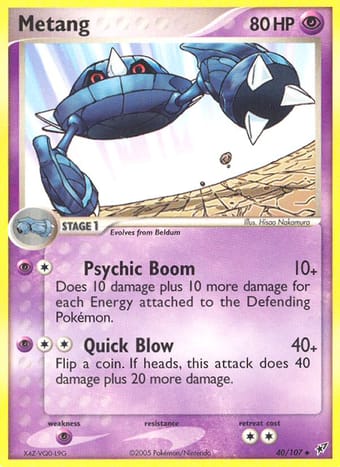 Metang EX Deoxys Pokemon Card
