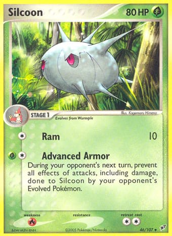 Silcoon EX Deoxys Pokemon Card