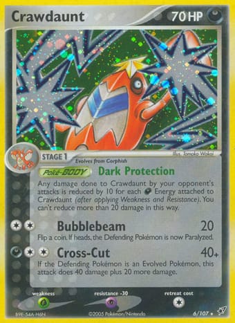 Crawdaunt EX Deoxys Pokemon Card