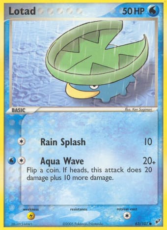 Lotad EX Deoxys Pokemon Card