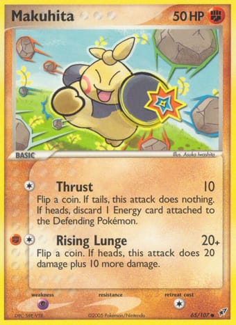 Makuhita EX Deoxys Pokemon Card