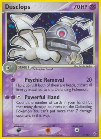 Dusclops EX Deoxys Pokemon Card