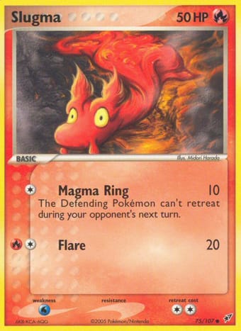 Slugma EX Deoxys Pokemon Card