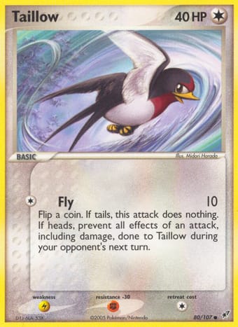 Taillow EX Deoxys Pokemon Card