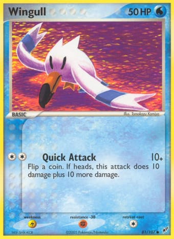 Wingull EX Deoxys Pokemon Card