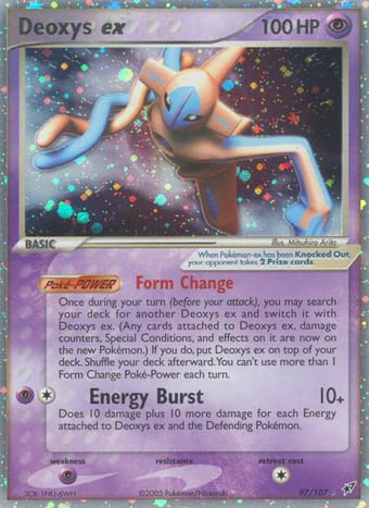 Deoxys ex EX Deoxys Pokemon Card