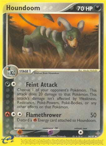 Houndoom EX Dragon Pokemon Card