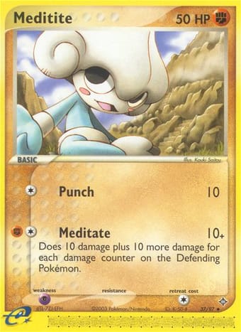 Meditite EX Dragon Pokemon Card