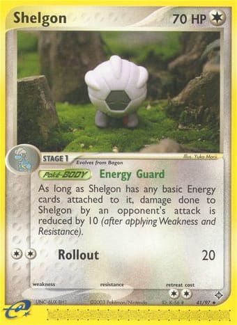 Shelgon EX Dragon Pokemon Card