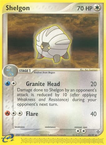Shelgon EX Dragon Pokemon Card