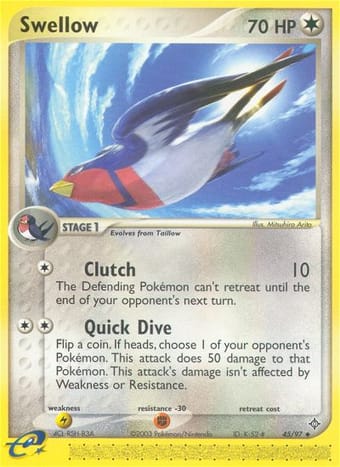 Swellow EX Dragon Pokemon Card