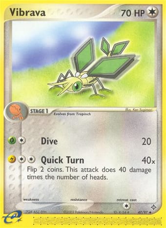Vibrava EX Dragon Pokemon Card