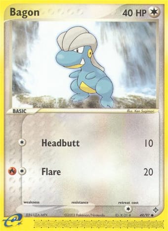 Bagon EX Dragon Pokemon Card