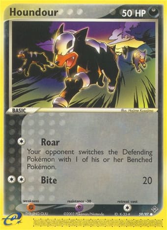 Houndour EX Dragon Pokemon Card