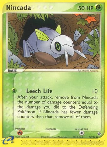 Nincada EX Dragon Pokemon Card