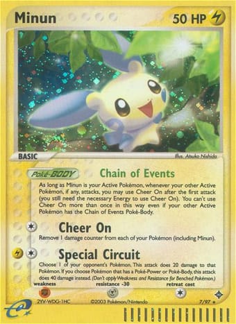 Minun EX Dragon Pokemon Card