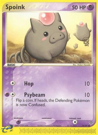 Spoink EX Dragon Pokemon Card