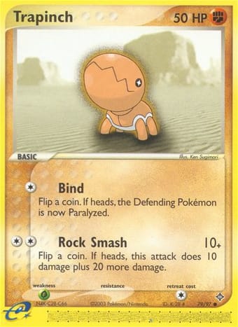 Trapinch EX Dragon Pokemon Card
