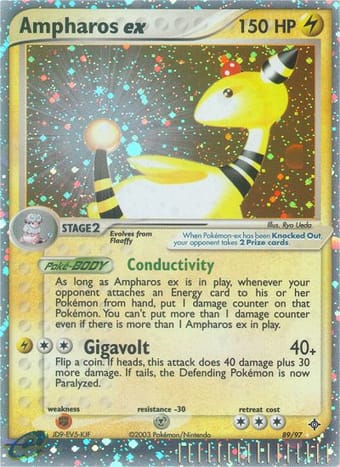 Ampharos ex EX Dragon Pokemon Card