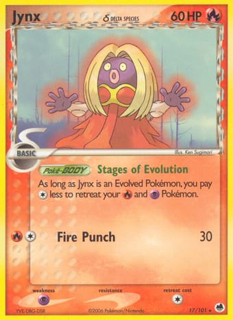 Jynx δ EX Dragon Frontiers Pokemon Card