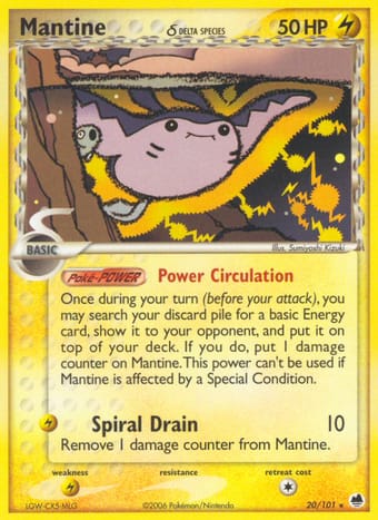 Mantine δ EX Dragon Frontiers Pokemon Card